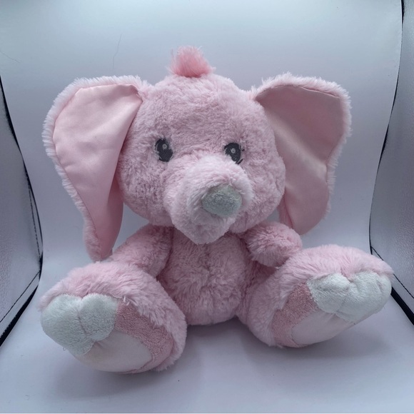 Ebba Taddle Toes Pink Elephant Baby Plushie Soft Stuffed Animal Aurora World 10" - Picture 1 of 8